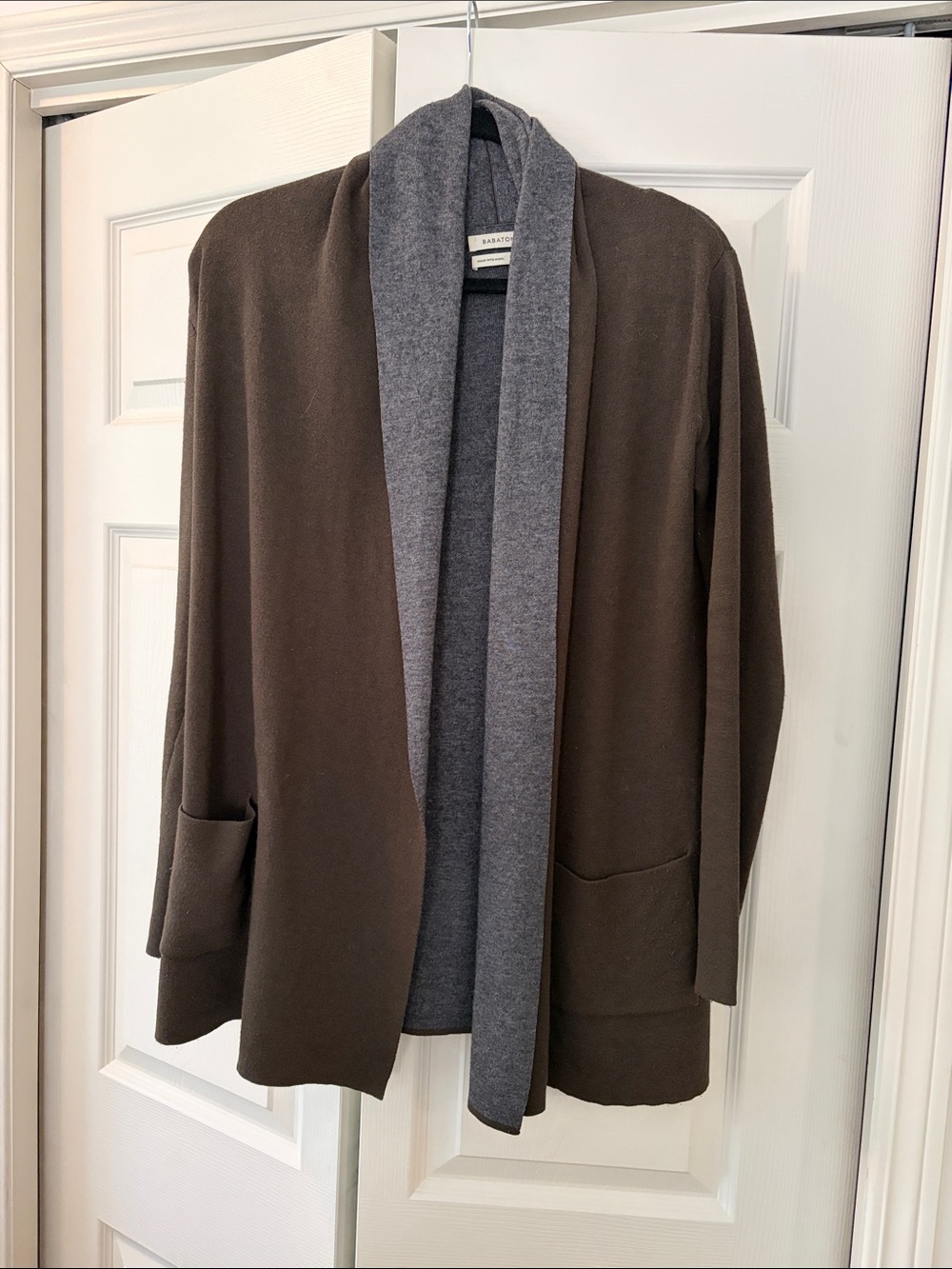 Babaton Green/Brown Wool Cardigab